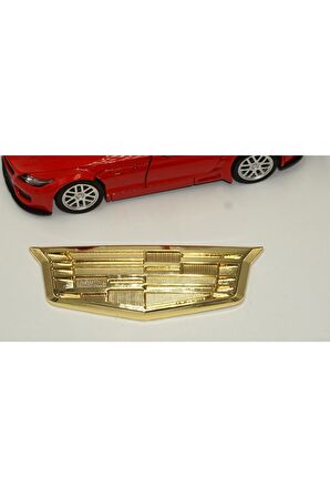 Cadillac Logo Gold Metal Ön Panjur 3m 3d Logo Amblem