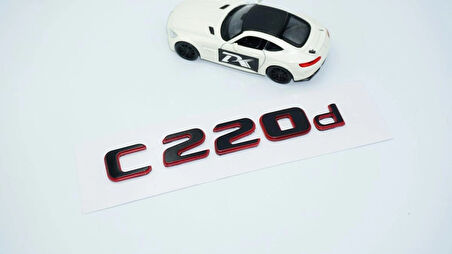 DK Tuning C 220d Bagaj Kırmızı Siyah ABS Yazı Logo Benz İle Uyumlu