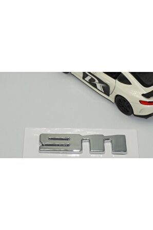 Porsche 911 Carrera Uyumlu 3m Gümüş Krom Bagaj Logo