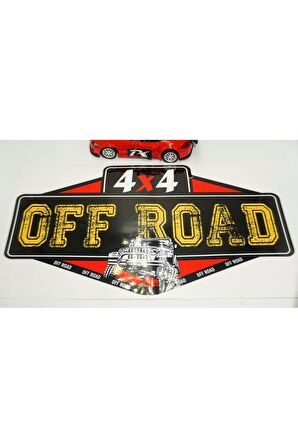 Arazi Aracı Off Road 4x4 Kaput Bagaj Sticker 28X18 cm