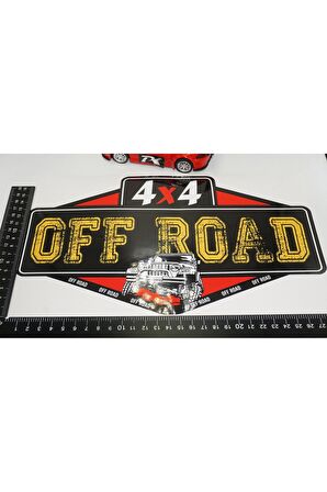 Arazi Aracı Off Road 4x4 Kaput Bagaj Sticker 28X18 cm