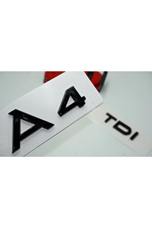 Audi A4 Tdi Parlak Siyah Abs 3m 3d Bagaj Yazı Logo Orjinal Ürün