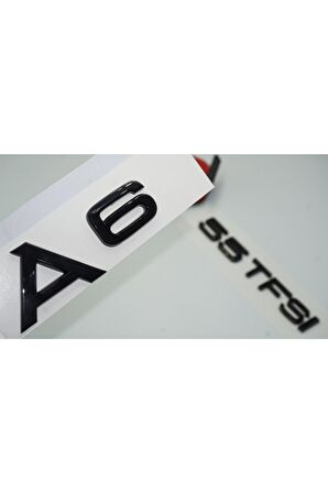 Audi A6 55 Tfsi Parlak Siyah Abs 3m 3d Bagaj Yazı Logo Orjinal Ürün