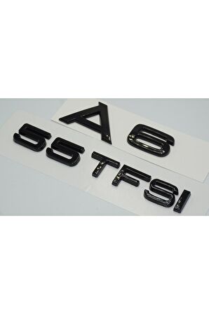Audi A6 55 Tfsi Parlak Siyah Abs 3m 3d Bagaj Yazı Logo Orjinal Ürün