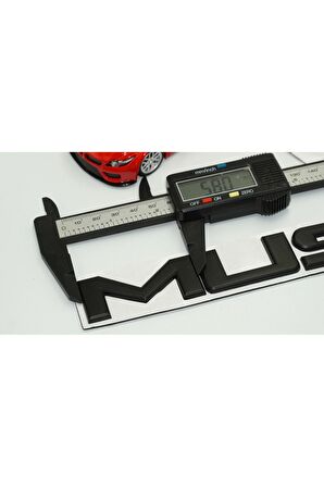 DK Mustang Bagaj 3M Siyah Metal Yazı Logo Amblem