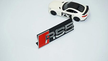 DK Tuning RS5 Gümüş Kırmızı 3D Ön Panjur Logo Audi İle Uyumlu