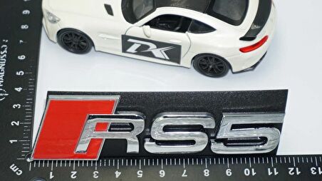 DK Tuning RS5 Gümüş Kırmızı 3D Ön Panjur Logo Audi İle Uyumlu