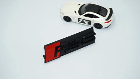 DK Tuning RS6 Siyah Kırmızı 3D Ön Panjur Logo Audi İle Uyumlu