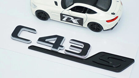 DK Tuning C 43S Bagaj Gri Siyah ABS Yazı Logo Benz İle Uyumlu