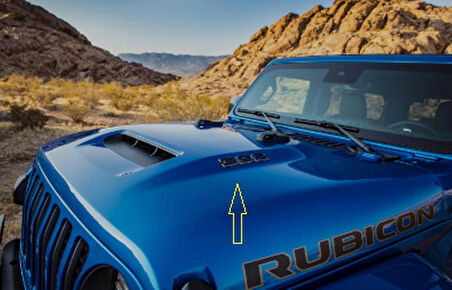 DK Tuning Wrangler Rubicon 392 Mavi Siyah Kaput Yazı Jeep İle Uyumlu