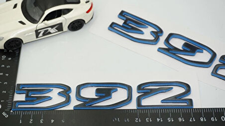 DK Tuning Wrangler Rubicon 392 Mavi Siyah Kaput Yazı Jeep İle Uyumlu