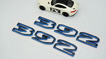 DK Tuning Wrangler Rubicon 392 Mavi Siyah Kaput Yazı Jeep İle Uyumlu