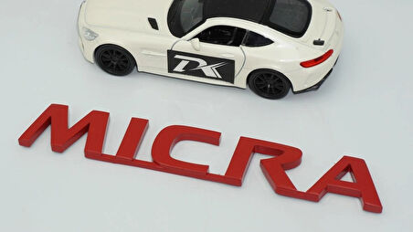 DK Tuning Nissan Micra Kırmızı ABS 3M 3D Bagaj Yazı Logo Arma