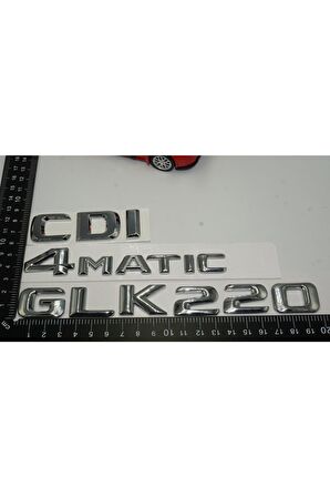 Benz Glk 220 Cdı 4matic Bagaj Krom Metal 3m 3d Yazı Logo