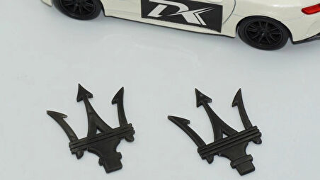 DK Tuning Maserati Torpido Siyah ABS 3M 3D Logo Seti