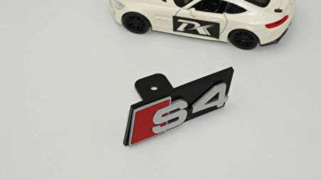 DK Tuning S4 Gri Kırmızı Ön Panjur Izgara Logo Arma Audi İle Uyumlu