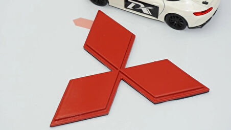 DK Tuning Bagaj Kırmızı ABS Yazı Logo Mitsubishi İle Uyumlu