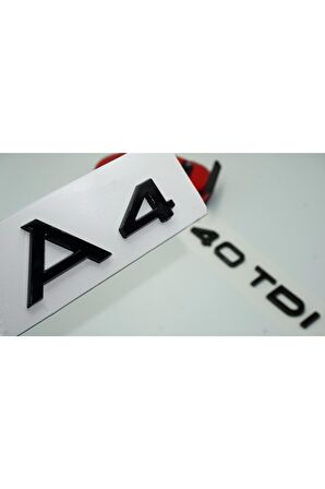 Audi A4 40 Tdi Parlak Siyah Abs 3m 3d Bagaj Yazı Logo Orjinal Ürün