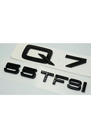 Audi Q7 55 Tfsi Parlak Siyah Abs 3m 3d Bagaj Yazı Logo Orjinal Ürün