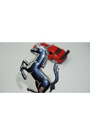 S F Ferrari Horse At Logo Krom Metal Bagaj Logo Amblem Arma