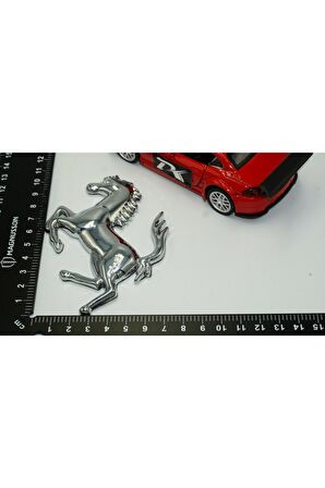 S F Ferrari Horse At Logo Krom Metal Bagaj Logo Amblem Arma