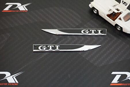 DK Tuning Volkswagen GTi Logo Çamurluk Yanı Krom Metal Bıçak Logo