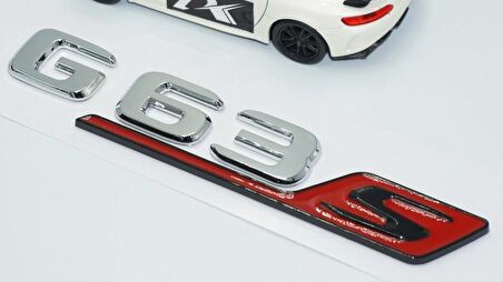 DK Tuning G63S Bagaj Kırmızı Krom ABS 3M 3D Yazı Logo Benz İle Uyumlu