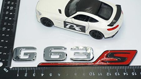 DK Tuning G63S Bagaj Kırmızı Krom ABS 3M 3D Yazı Logo Benz İle Uyumlu