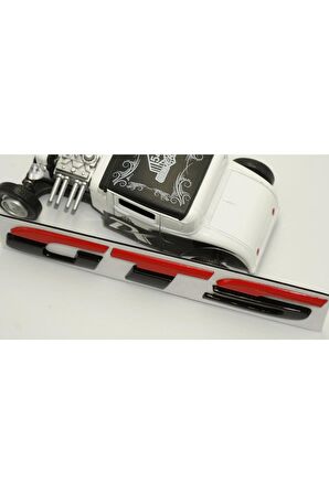 Porsche Gts Bagaj Siyah Kırmızı Metal 3m 3d Bagaj Yazı Logo