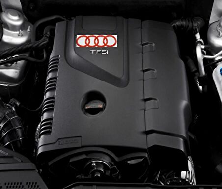 DK Tuning Motor Kapağı Kırmızı Amblem Logosu Audi İle Uyumlu