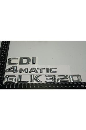 Benz Glk 320 Cdı 4matic Bagaj Krom Metal 3m 3d Yazı Logo