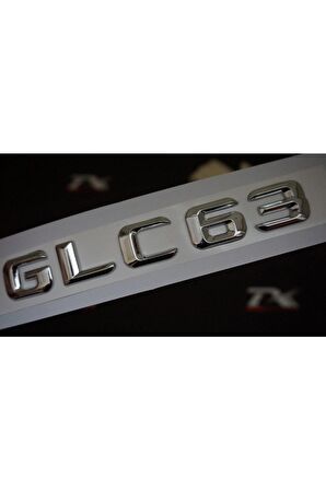 Glc63 Bagaj Krom Metal 3m 3d Yazı Logo
