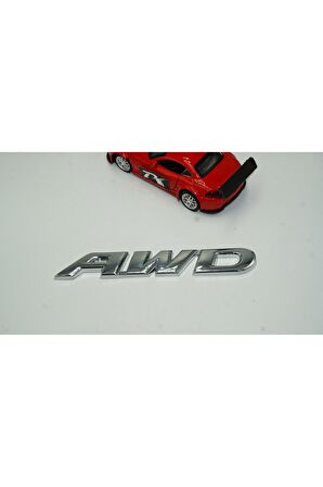 DK AWD All Wheel Drive Bagaj Krom Metal 3M 3D Yazı Logo