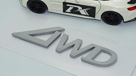 DK Tuning 4WD Bagaj 3M Gri ABS Yazı Logo Hyundai İle Uyumlu