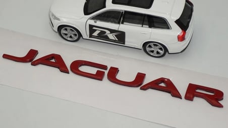 DK Tuning Jaguar Kırmızı ABS Bagaj Yazı Logo
