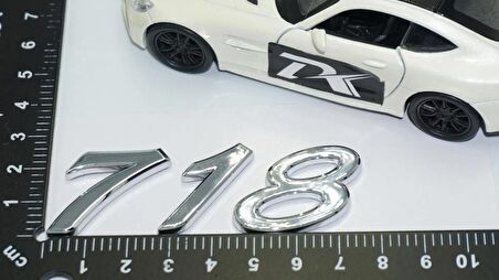 DK Tuning Porsche 718 Bagaj 3M 3D Krom ABS Yazı Logo Amblem