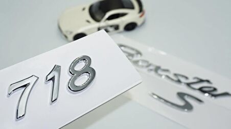 DK Tuning Porsche 718 Boxster S Bagaj 3M 3D ABS Yazı Logo Amblem Seti