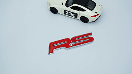DK Tuning RS Kırmızı Metal Bagaj Yazı Logo Amblem Honda İle Uyumlu