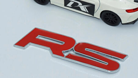 DK Tuning RS Kırmızı Metal Bagaj Yazı Logo Amblem Honda İle Uyumlu