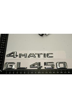 Benz Gl 450 4matic Bagaj Krom Metal 3m 3d Yazı Logo