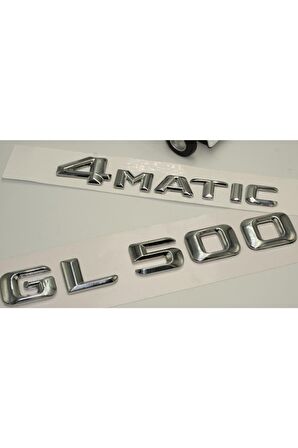 Benz Gl 500 4matic Bagaj Krom Metal 3m 3d Yazı Logo