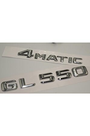 Benz Gl 550 4matic Bagaj Krom Metal 3m 3d Yazı Logo
