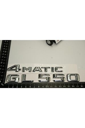 Benz Gl 550 4matic Bagaj Krom Metal 3m 3d Yazı Logo