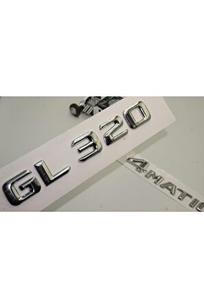 Benz Gl 320 4matic Bagaj Krom Metal 3m 3d Yazı Logo