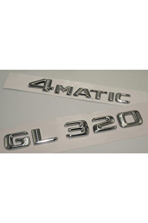 Benz Gl 320 4matic Bagaj Krom Metal 3m 3d Yazı Logo