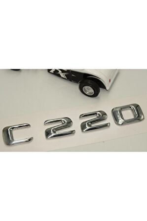 Benz C 220 Bagaj Krom Metal 3M 3D Yazı Logo