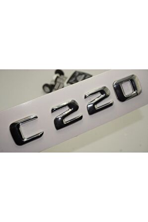 Benz C 220 Bagaj Krom Metal 3M 3D Yazı Logo