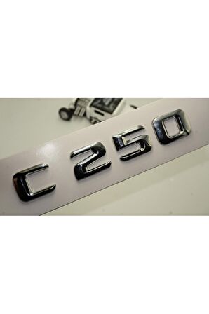 Benz C 250 Bagaj Krom Metal 3M 3D Yazı Logo