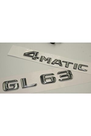 Benz Gl 63 4matic Bagaj Krom Metal 3m 3d Yazı Logo