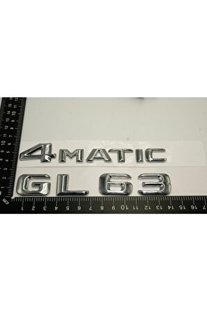 Benz Gl 63 4matic Bagaj Krom Metal 3m 3d Yazı Logo